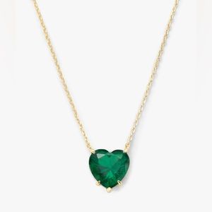 New in Box Melinda Maria The Allison Emerald Heart Necklace